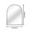 Wooakway Modern Arched Metal Mirror Accent Wall Mirror Bathroom Mirror Vanity Mirror for Living Room - 4 of 4