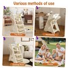 Lirago 3 in 1 Kids Adjustable Height High Chair with 5-Point Safety Harness Removable Tray and Adjustable Footrest for Toddler Dining Learning White - 3 of 4