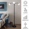 Hastings Home 3 Head LED Floor Lamp With Adjustable Arms, Touch Switch and Dimmer – Black - 3 of 4