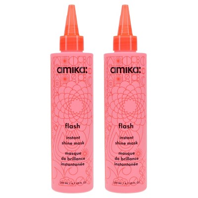 Amika Flash Instant Shine Mask 6.7 Oz 2 Pack : Target