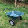 NAYSAYE Garden Tool Dual Wheel Barrow Lightweight Rust Resistant Tray for Yard Work, Green, 57.87"*28.35"*26" - 4 of 4