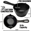 DOMETOUR Cast Iron Basting Pot & Silicone BBQ Brush - 15 Oz Saucepan & Brush for Smoker, Grill & Stove - BBQ Accessories Gift for Men - 2 of 4
