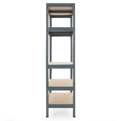Trestles 36x72" Blue-Gray 5-Tier Adjustable Steel Shelving Unit