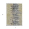 Pewter Silver And Gray Abstract Washable Indoor Outdoor Area Rug - 3 of 4