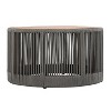 NicBex Outdoor Coffee Table, Rattan Rope Top & Acacia Wood Frame, Weather Resistant Beige Rope - 4 of 4