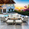 ELJGET 6 Pieces Wicker Patio Furniture Sets, All Weather PE Rattan Sectional Outdoor Conversation Set with Table and Cushions, Gray - 2 of 4