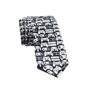 Crazy Dog T-Shirts Video Game Controllers Necktie Video Gaming Tie Mens Novelty Neckties Funny Ties for Men - 1 of 4