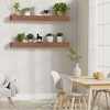 LOVMOR Fireplace Mantel,72" Wood Floating Fireplace Shelves,Wall Mounted Wooden Display Shelving,Handcrafted Wood Brack | 72" x 8" x 6"-Mahogany - 4 of 4