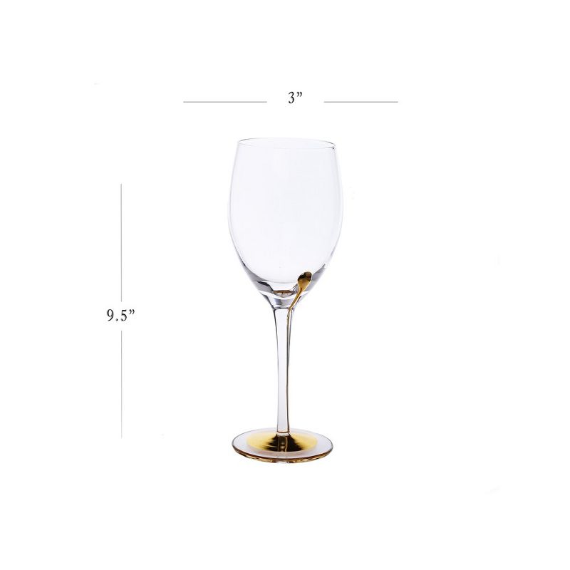 Classic Touch Set of 6 Water Glasses with Gold Reflection, 2 of 4