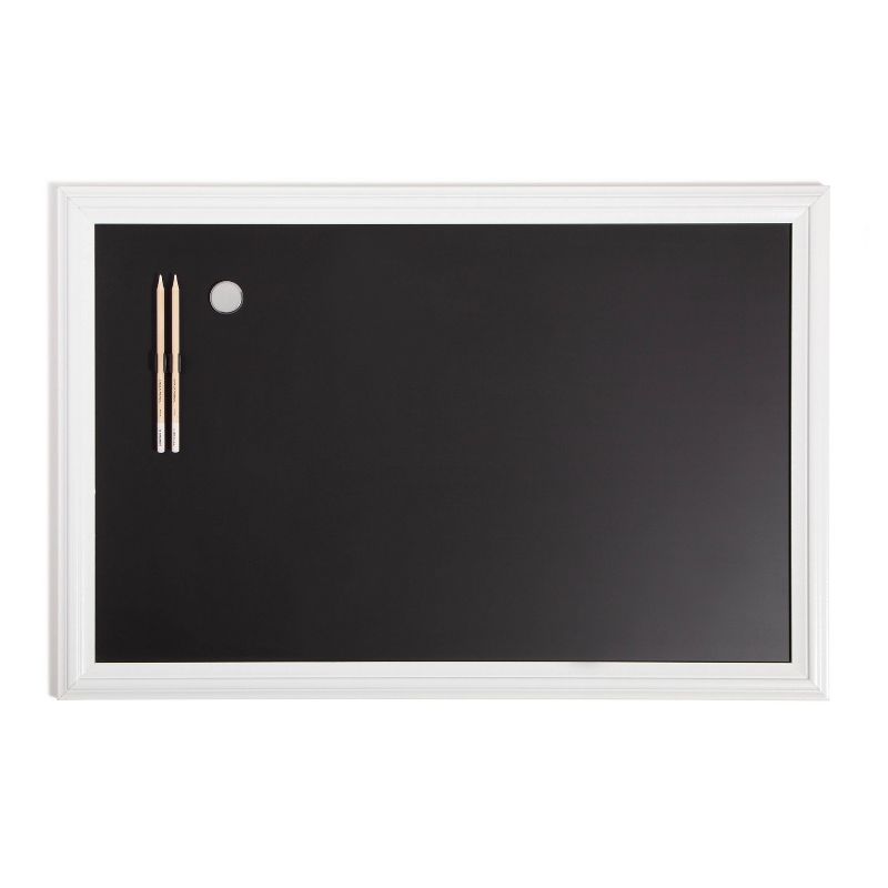 U Brands 20x30 Wide Decor Frame Magnetic Chalkboard - White, 4 of 11