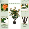 Cesicia 3.3 Feet Artificial Camellia Tree for Indoor and Outdoor Decor - 4 of 4