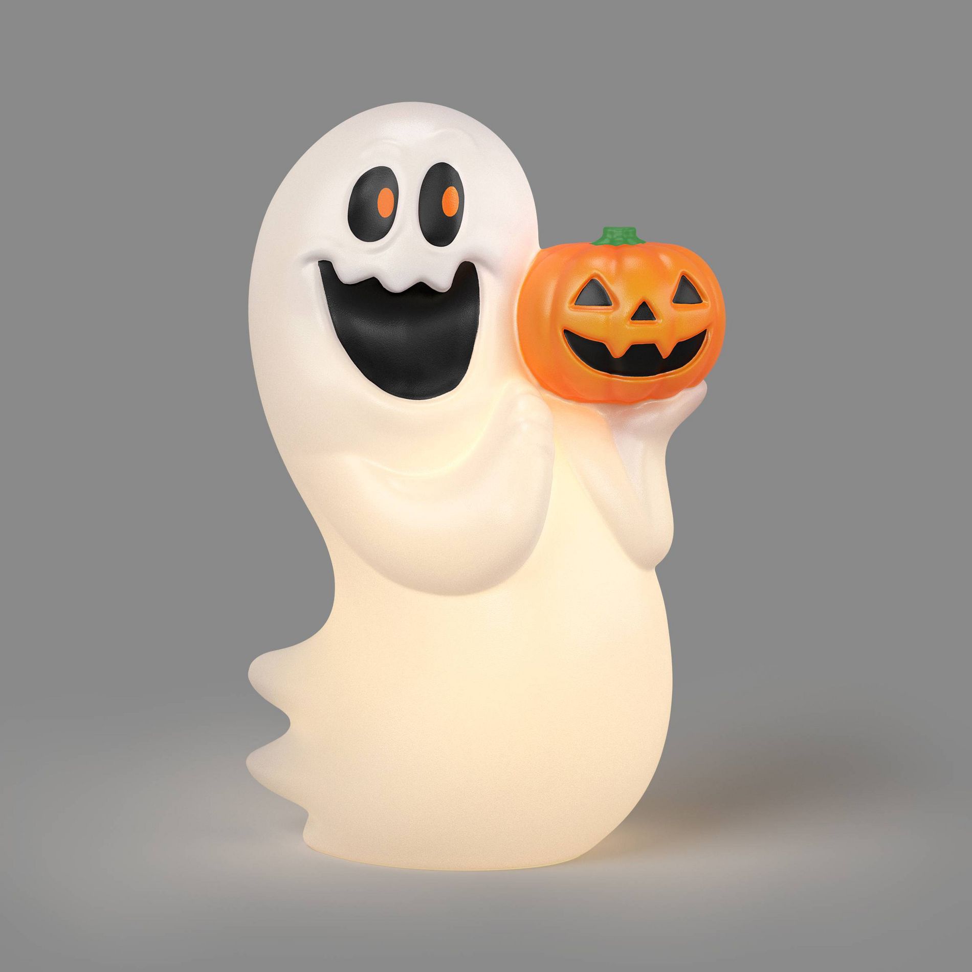 17.9" Ghost with Jack Blow Mold Halloween Decorative Prop White - Hyde and EEK! Boutique™