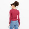 Women's Long Sleeve Ruched Square Neck Top - Wild Fable™ - 3 of 4