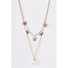 Slickblue Women's Pendant Necklace, Double Gold Chain with Butterfly and Pearl Charms, Trendy Style, 18-21.5" - 3 of 3