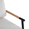 27.56" Modern Accent Chair with Plush Cushions, Minimalist Metal Frame, and Wooden Armrest Design – Perfect for Cozy Living Room - 3 of 4