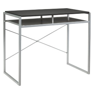 Bertmond Home Office Desk Black/Silver - Signature Design by Ashley