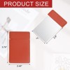 Unique Bargains Stainless Steel Pocket Travel PU Leather Mini Mirror - 2 of 4