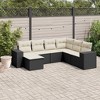 vidaXL Garden Sofa Set Black, Cream White - 2 of 4