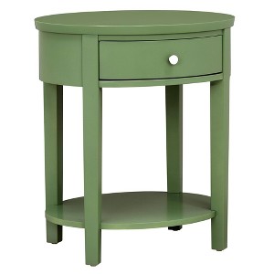 Eileen II Oval Wood Accent Table Meadow Green - Inspire Q