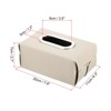 Unique Bargains Home Office Car PU Leather Napkin Dispenser Rectangular Tissue Box Cover - 2 of 4