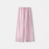 Women's Striped Pants Casual Elastic Drawstring Waist Wide Leg Trousers with Pockets - 2 of 4
