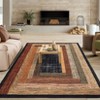 Nasitip Modern Abstract Stripe Area Rugs for Living Room Soft Low Pile Non-Sliping, Machine Washable - 2 of 4