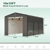 10x15 FT Metal Roof Carport with Waterproof Cloth,Freestanding Heavy Duty Galvanized Steel Carport,Outdoor Car Shelter for Car,Truck-Coolbibila - 4 of 4