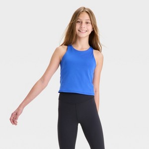 Girls' Strappy Crop Tank Top - All In Motion™ - 1 of 3