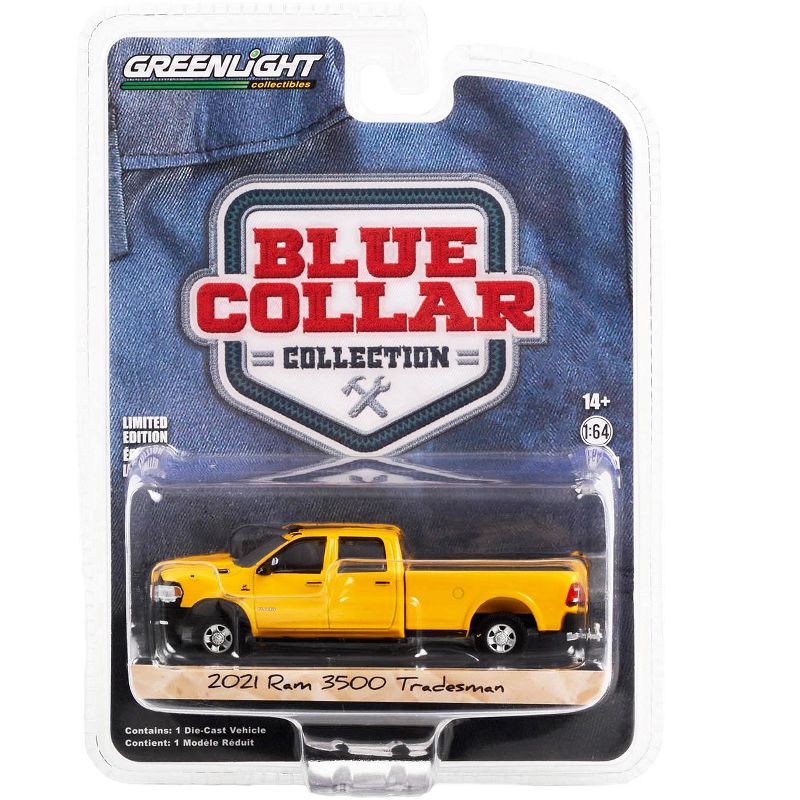 2021 Ram 3500 Tradesman Pickup Truck School Bus Yellow "Blue Collar Collection" Series 11 1/64 Diecast Model Car by Greenlight, 3 of 4