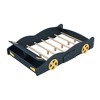 NicBex Full Race Car-Shaped Platform Bed Frame with Wheels and Storage,Solid Wood Slats Support,No Box Spring Needed,Easy Assembly,Dark Blue+Yellow - 4 of 4