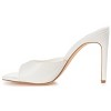 Journee Collection Womens Marlowe Tru Comfort Foam Open Toe High Stiletto Pumps White 8.5 - 2 of 4