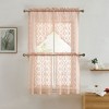HLC.ME Isabella Floral Rod Pocket Lace Sheer Short Valance for Small Windows, Kitchen and Bathroom - 54 W x 18 L - 4 of 4