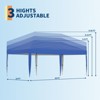 Garvee 10x20 Pop Up Canopy - Easy Up Camping Tent with One Roller Bag, 3 Adjustable Height, 4 Weight Bags for Deck, Garden, Sports, Beach, Blue - 3 of 4