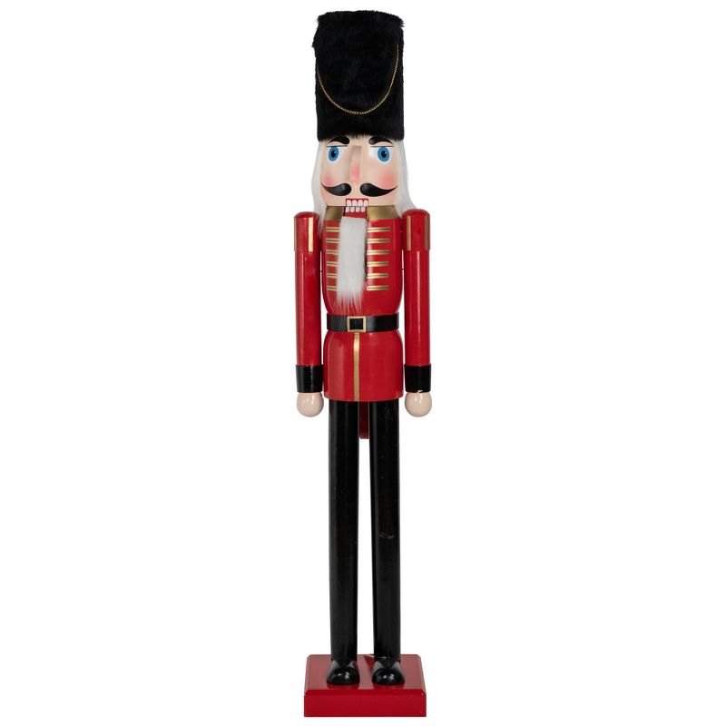 Northlight Commercial Size Wooden Christmas Nutcracker Soldier - 5' - Red and Black, 1 of 6