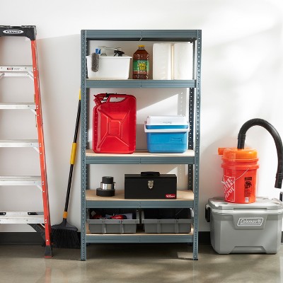 Trestles 36x72" Blue-Gray 5-Tier Adjustable Steel Shelving Unit