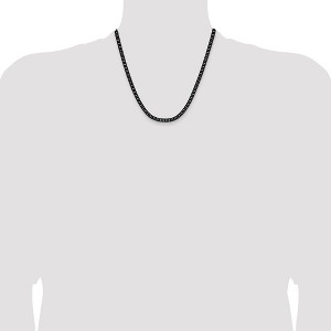 Chisel Stainless Steel Polished Black IP-plated 5mm 20" Double Curb Chain Necklace - 1 of 4