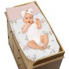 Sweet Jojo Designs Girl Changing Pad Cover Deer Floral Pink Taupe and Green - 2 of 4