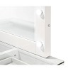 PAGED Vanity Desk with Mirror and Lights Wooden Makeup Vanity with Glass Top, 5 Drawers, Crystal Knobs for Bedroom - 3 of 4