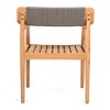 Lyngins Acacia Wood Outdoor Accent Chair – Gray Rope Weave, Outdoor Dining Chair, Patio Accent Chair, Single Sofa Chair for Dining/Poolside/Balcony - 3 of 4