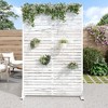 PexFix 72 in. x 47 in. Outdoor Privacy Rectangle Screen Galvanized Steel Panel Divider in White - 2 of 4