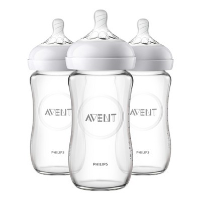 Philips Avent Natural Glass Baby Bottle - 8oz - 3pk