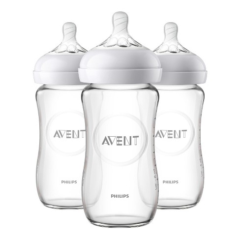 Philips Avent Natural Glass Baby Bottle 8oz 3pk Target