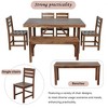 CLIHOME 6 Pieces Acacia Wood Outdoor Table and Chair Set, Patio Dining Set for Patio, Balcony, Backyard - 4 of 4