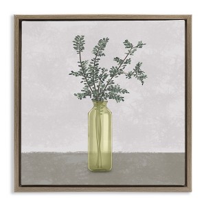 Stupell Industries Plant in Vase Neutral Grey Design, 25" x 25" - 1 of 4