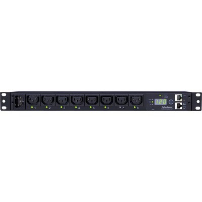 CyberPower Switched PDU RM 1U PDU20SWHVIEC8FNET 20A 8-Outlet - 8 x IEC 60320 C13 - Zero U 19" Rack-mountable, 1U 19" Rack-mountable