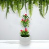 Unique Bargains Artificial Plants 7-Star Mini Rose Plastic 2.36"x2.36"x5.91" 1 Pcs - 2 of 4