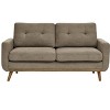 APRILSOUL 67.7" Wide Mid-Century Modern Upholstered Tufted Loveseat Sofa With Wooden Legs - 4 of 4