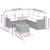 vidaXL Garden Sofa Set Black - 3 of 4
