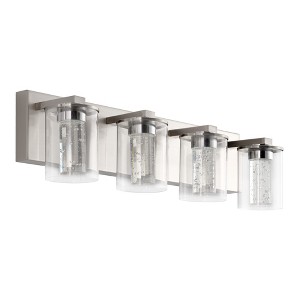 DORESshop 24 in. 4-Light Brushed Nickel Integrated LED Bathroom Vanity Light Fixture Dimmable with White/Neutral/Warm Light - 1 of 4