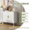 VYNXARIA White Metal Storage Cabinet with Doors and Adjustable Shelves for Home Office Gym - 4 of 4